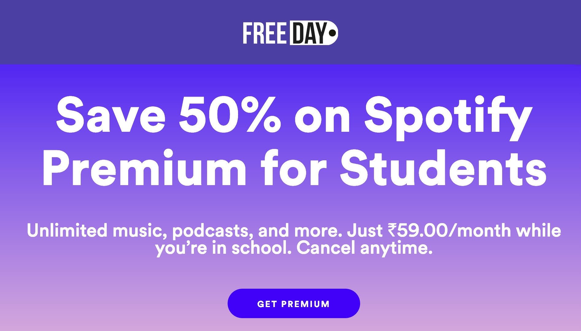 spotify student premium sign up